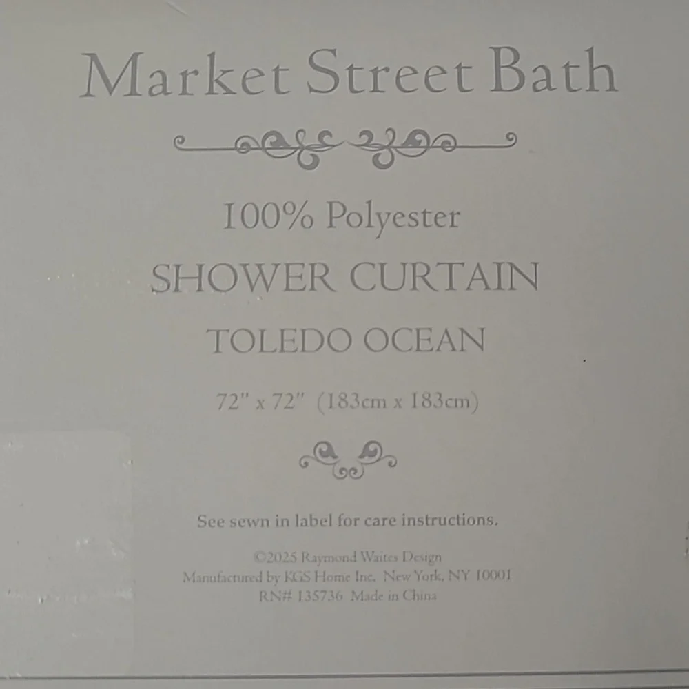 Market Street Bath Floral Shower Curtain